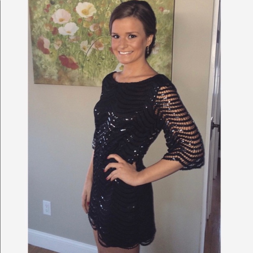 Black Sequin Dress